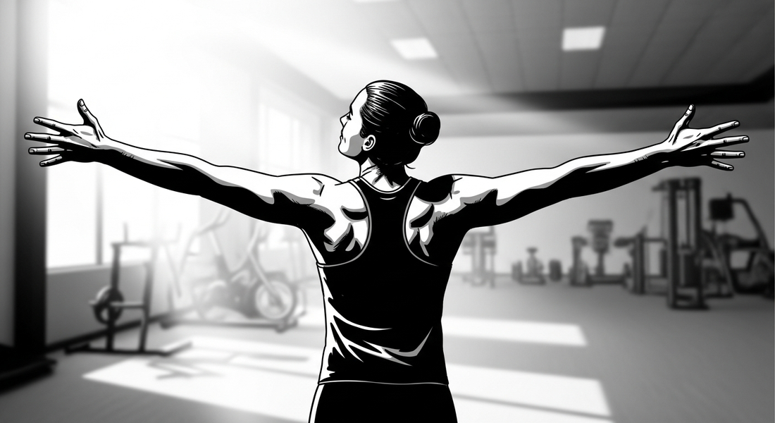 Black-and-white comic illustration of freedom from a long gym contract
