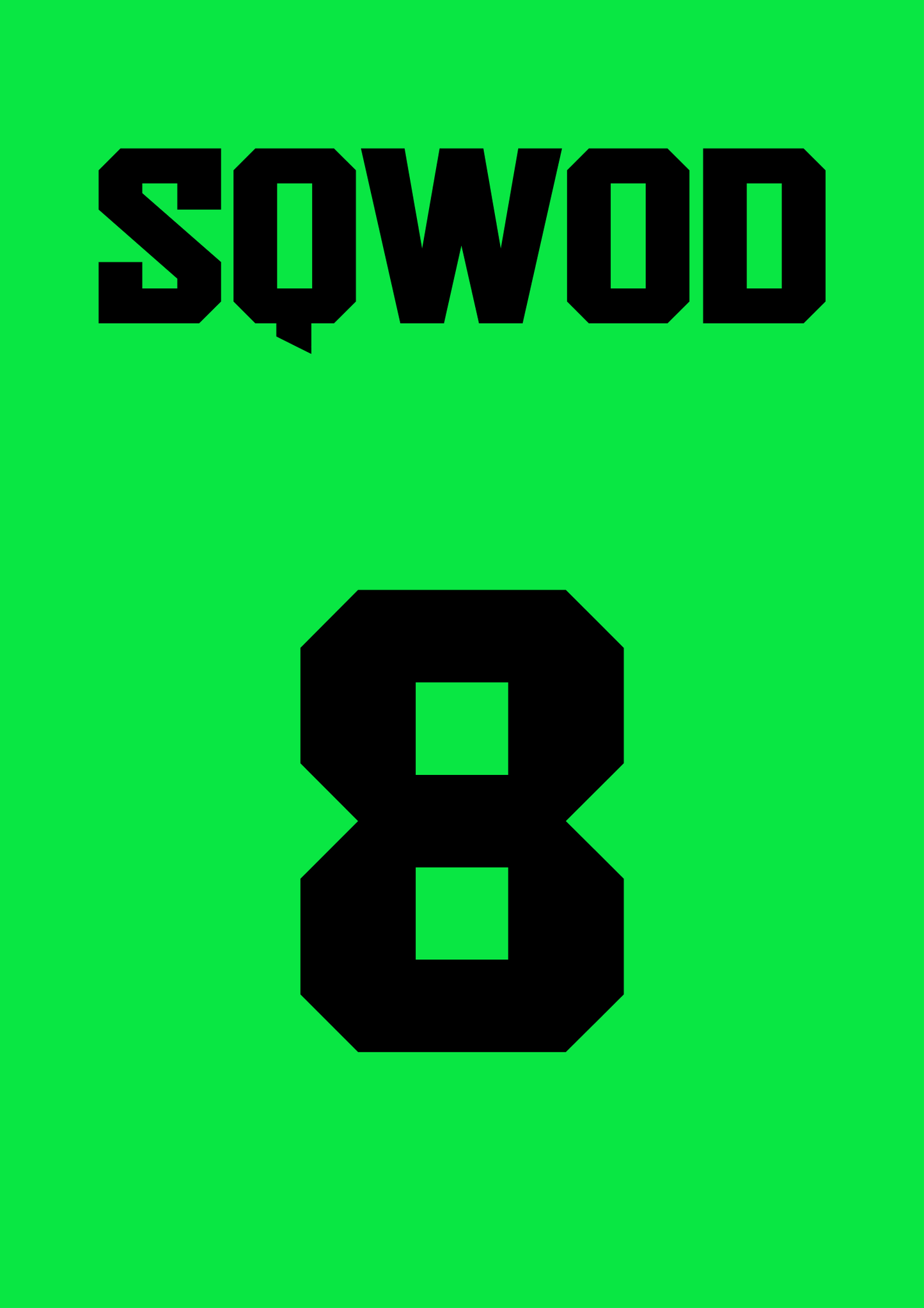 Sqwod Lite Membership featuring the number 8 on a vibrant green background for exclusive gym sessions.