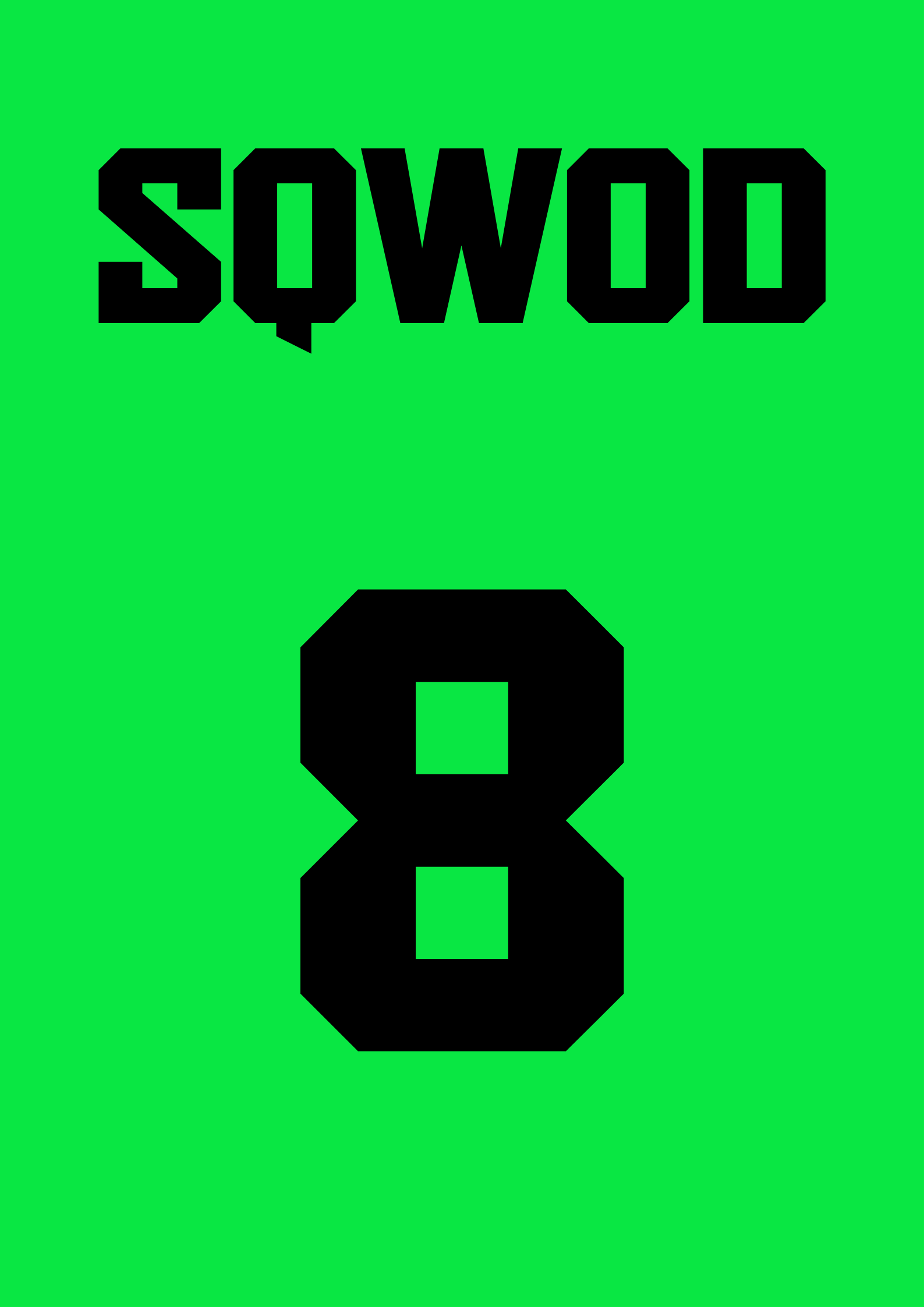 Sqwod Lite Membership featuring the number 8 on a vibrant green background for exclusive gym sessions.