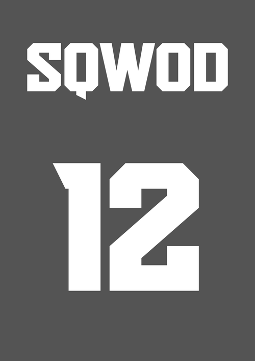 Sqwod Premium Membership logo featuring the number 12, representing exclusive gym sessions in a private setting.