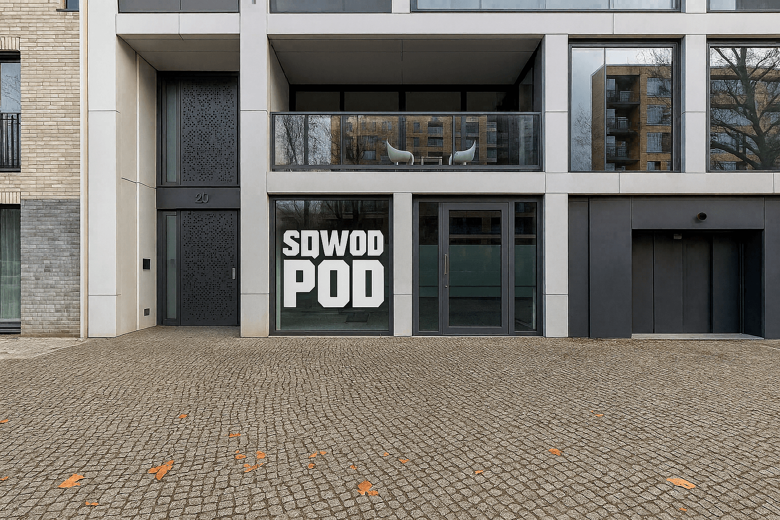 Exterior view of the Sqwod Pod gym at Kollwitzstraße 20, offering private, focused workouts in a clean space.