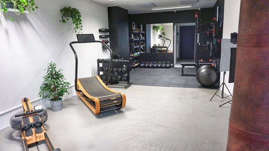 Sqwod Pod Room with rower, treadmill, and more